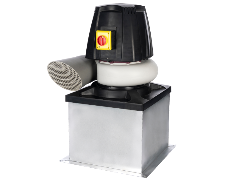 R-Series Chemical & Corrosion Resistant Blower System with polypropylene construction for roof-mounted applications