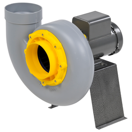 Plastec 20 Direct Drive Forward Curve Polypropylene Blower for exhausting toxic fumes in chemically corrosive environments