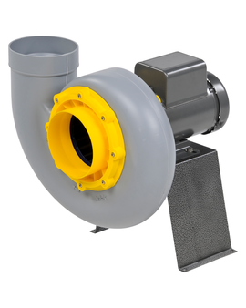 Plastec 20 Direct Drive Forward Curve Polypropylene Blower for exhausting toxic fumes in chemically corrosive environments