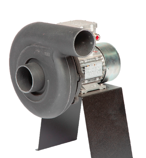 Storm 12 High Static Pressure Direct Drive Forward Curve Polypropylene Blower - XP on stainless steel stand