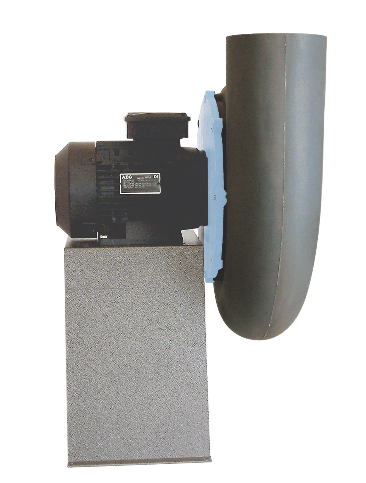 Storm 16 Forward Curve Polypropylene Blower with high Chemical Resistance mounted on stainless steel support